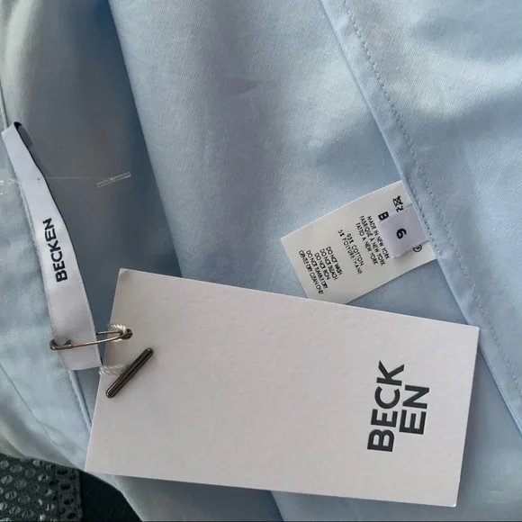 🚢 NWT BECKEN High-Low Sleeveless Blue Blouse - Picture 16 of 16